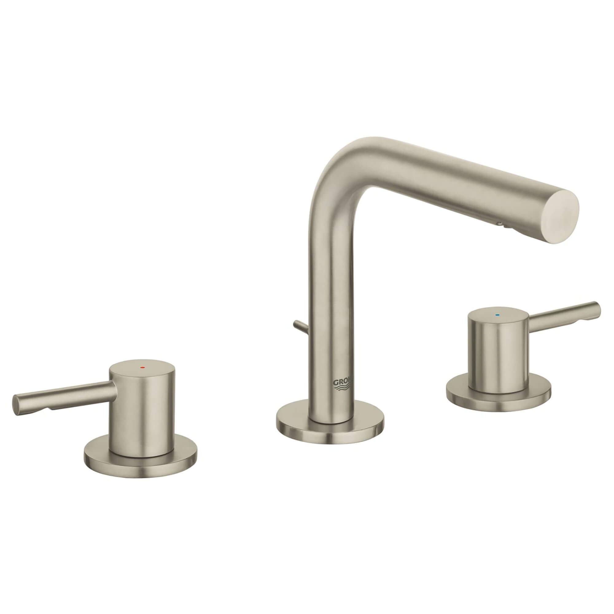 Robinetterie 3 trous pour lavabo Taille S GROHE BRUSHED NICKEL